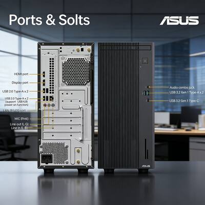 ASUS V500 Desktop Intel Core i7 13620H 32GB RAM, 1TB SSD Wired ASUS V500 Desktop Intel Core i7 13620H 32GB RAM, 1TB SSD Wired
