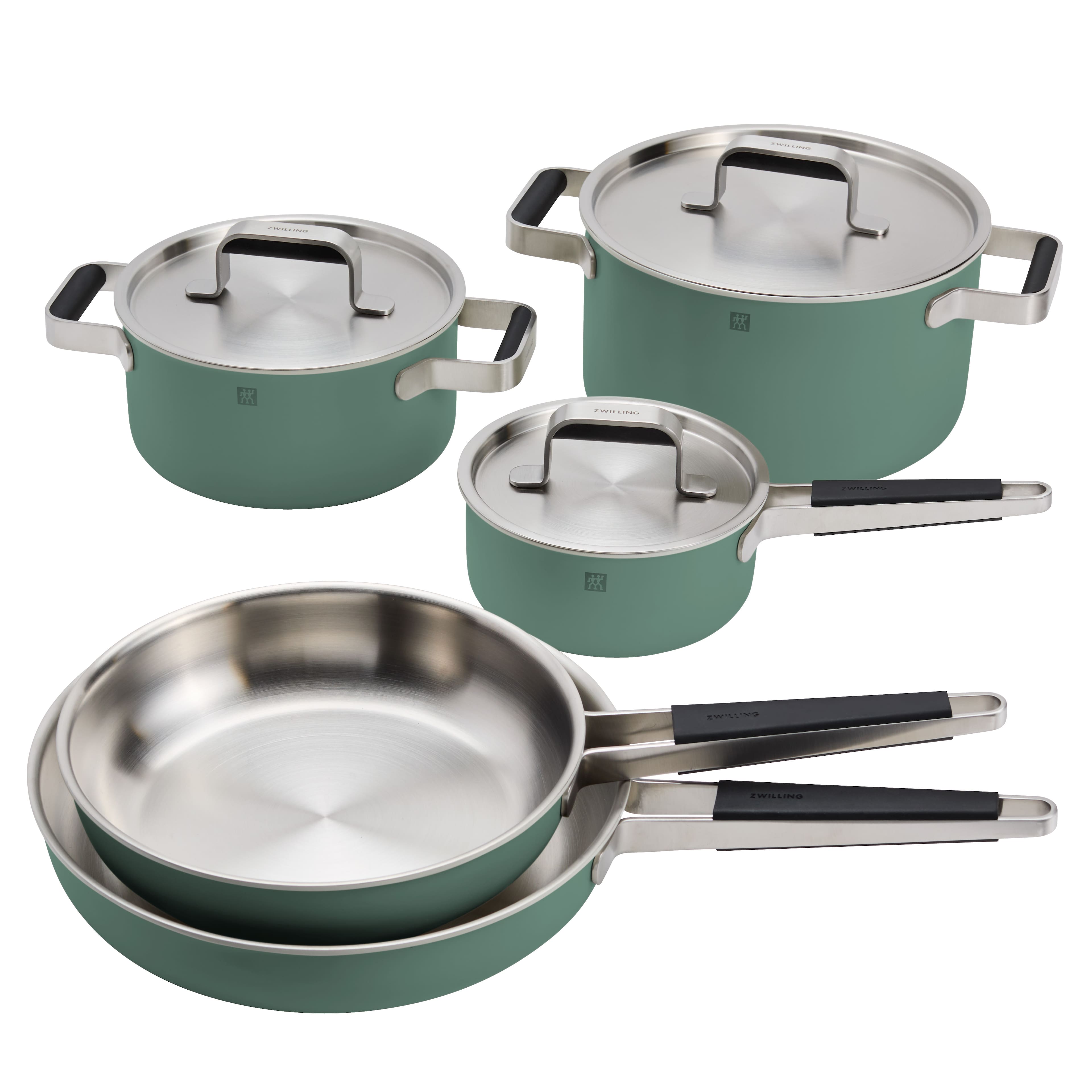 ZWILLING - Pure 8-pc Stainless Steel Cookware Set - Green