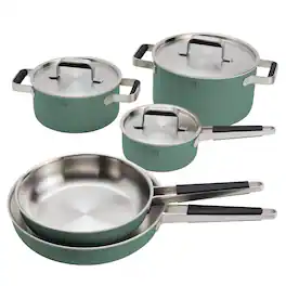 ZWILLING - Pure 8-pc Stainless Steel Cookware Set - Green