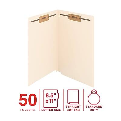 50 FOLDERS  
8.5" x 11" LETTER SIZE  
STRAIGHT CUT TAB  
STANDARD DUTY