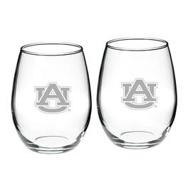 Jardine - Auburn Tigers 21oz. 2-Piece Stemless Wine Glass Set - Multicolor
