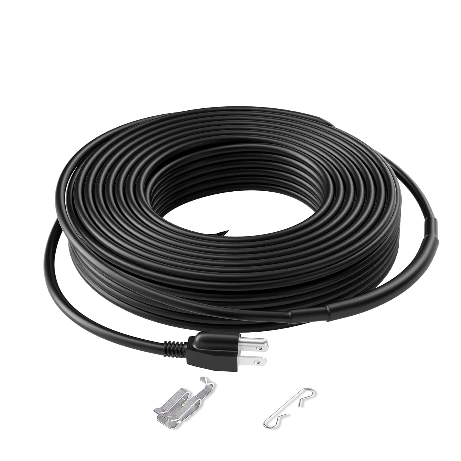 VEVOR - Self-Regulating Pipe Heating Cable, 100FT 5W/FT Heat Tape for Pipes, Roof Snow Melting De-icing, Gutter and Pipe Freeze - Black;Orange price history on PriceWatchPro