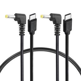 Unique Bargains - USB C to DC Power Cable, 9V 3A 27W, 4.0x1.7mm, PD Trigger for Laptop/Monitor/Security Camera, 2pcs - Black