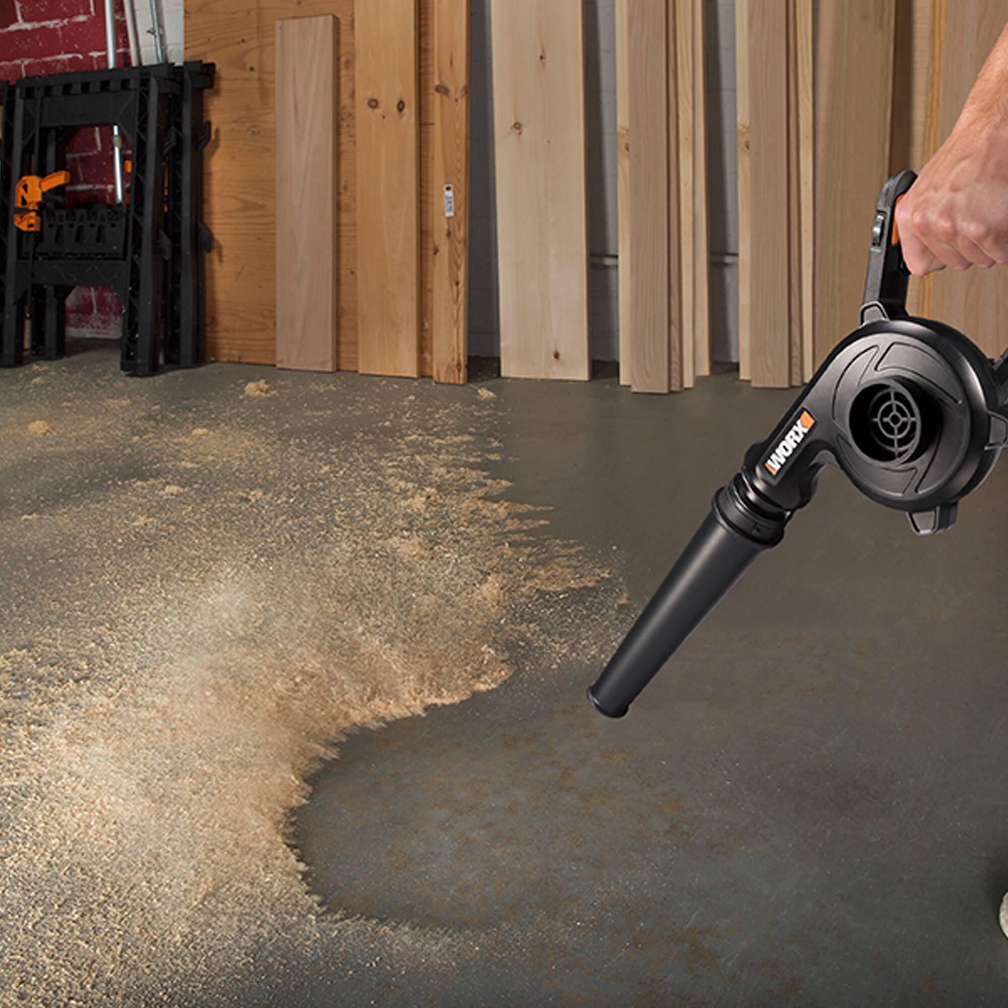 Alt View 12. WORX - 20V 160 MPH 100 CFM Cordless Shop Blower (1 x 2.0 Ah Battery and 1 x Battery Charger) - Black.