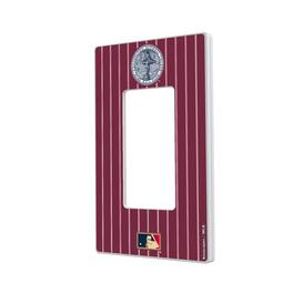 Keyscaper - 1915-1943 Cooperstown Pinstripe Single Rocker Light Switch Plate - Multicolor