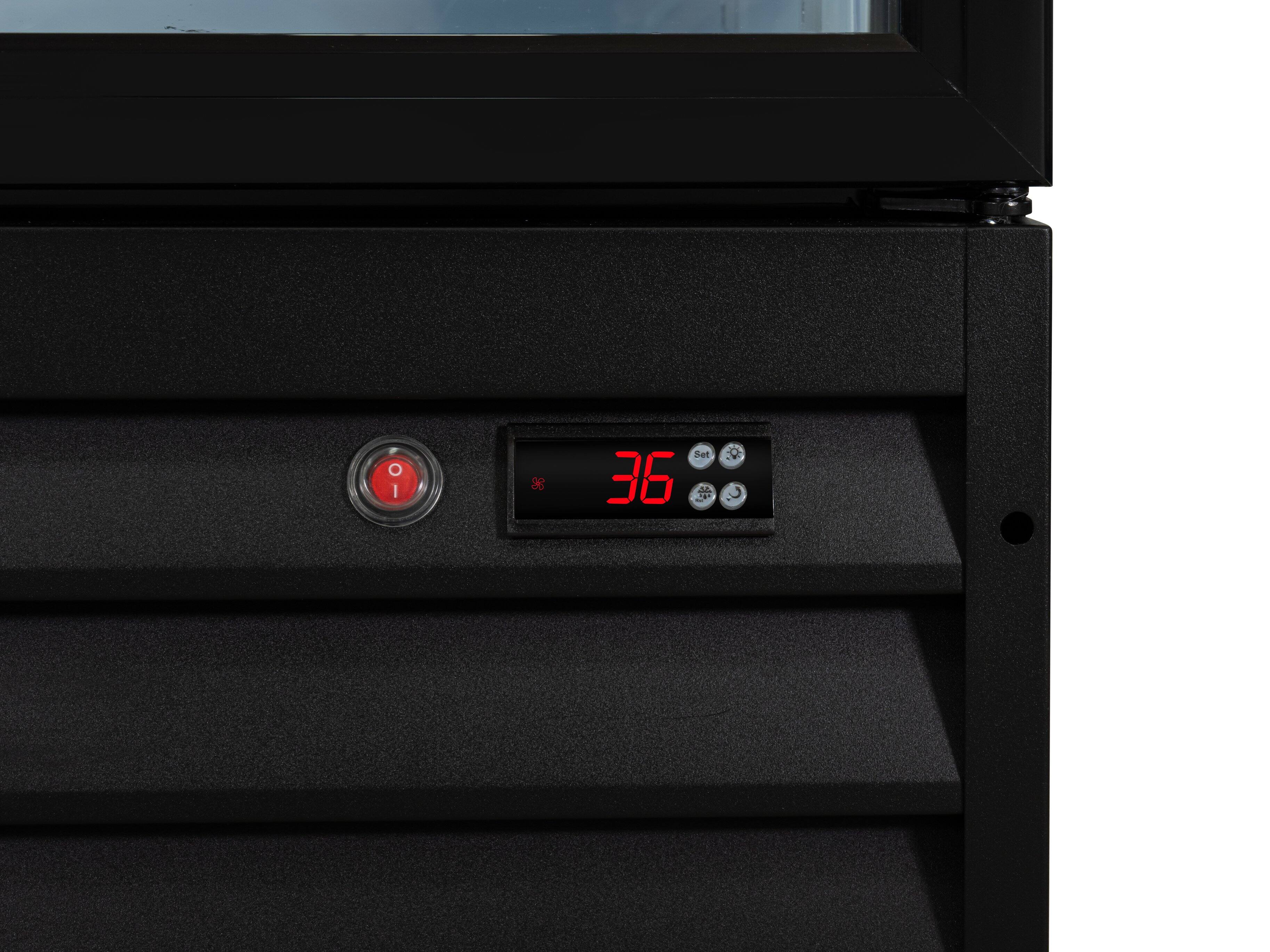 Alt View 9. Koolmore - 71 in. Three-Door Merchandiser Refrigerator - 56 Cu Ft. MDR-3GD-63C - Black.