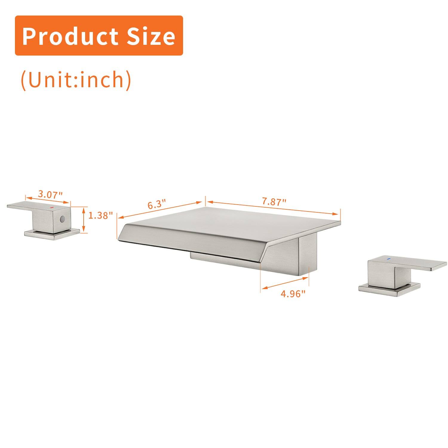 Product Size (Unit: inch)

- 3.07"
- 1.38"
- 6.3"
- 7.87"
- 4.96"