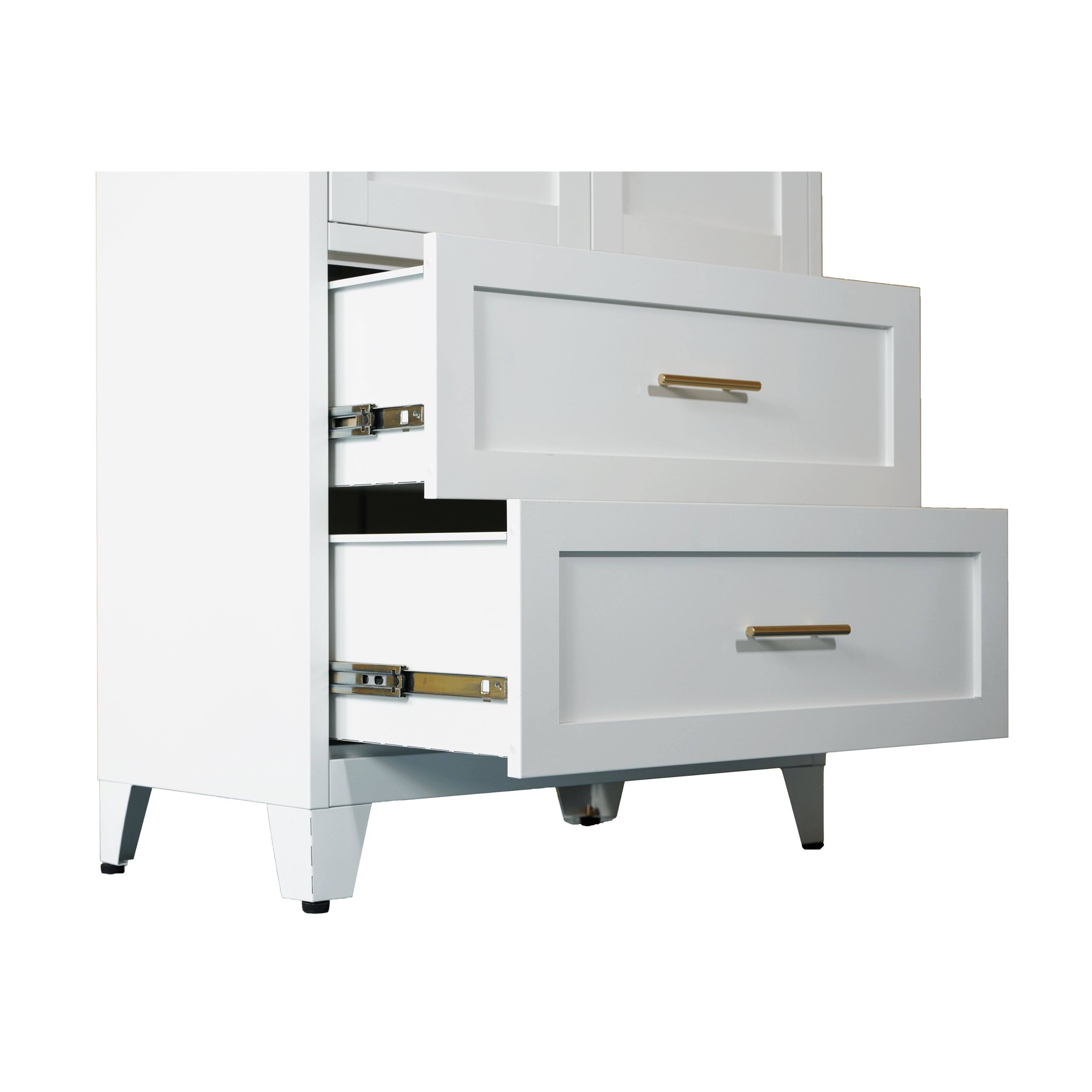 Alt View 4. Aukfa - 71" Tall Metal Wardrobe Cabinet - 2 Drawers & Hanging Rod, 2 Doors with Shelf for Bedroom, Office, Laundry Room - White.