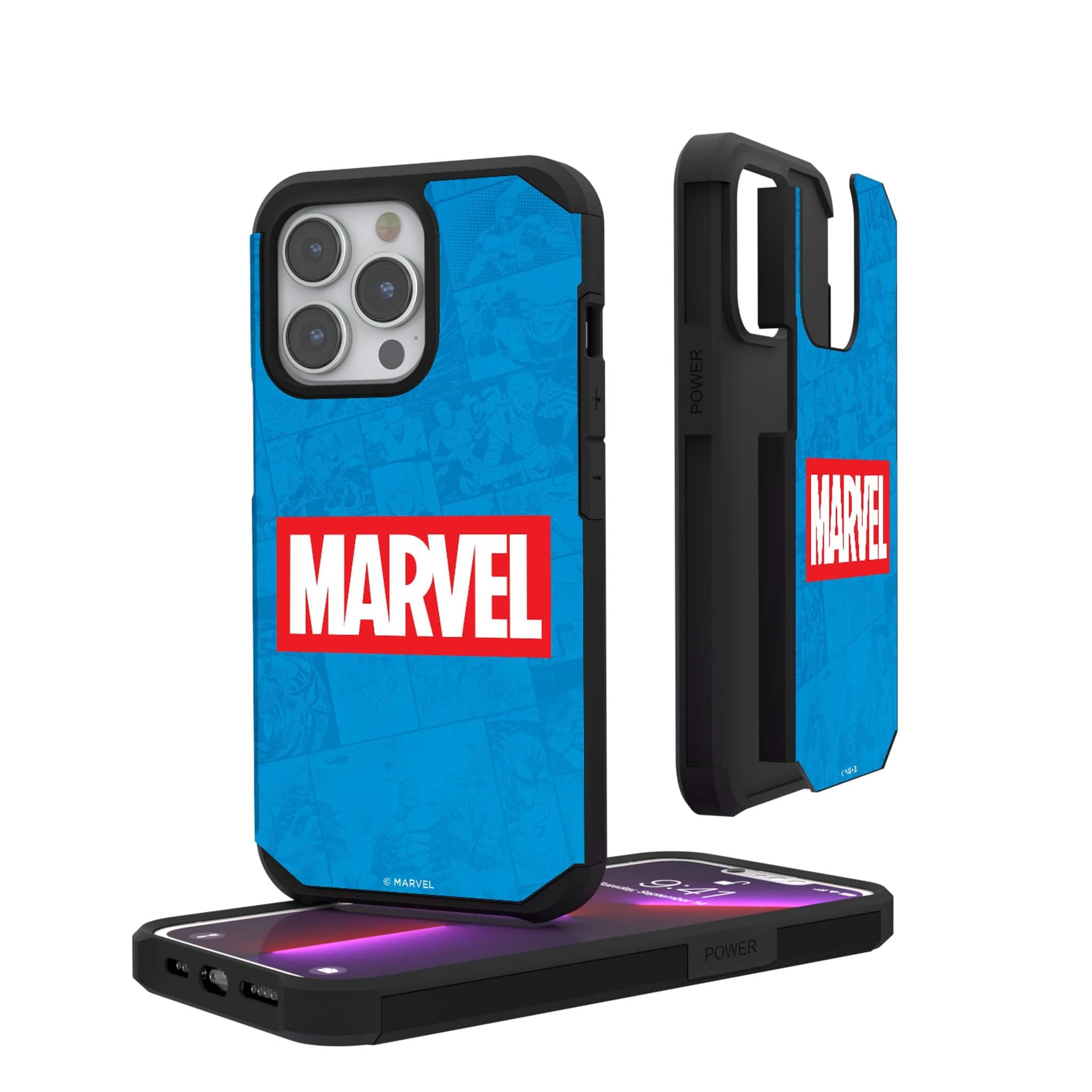 Keyscaper - Logo Rugged Phone Case - Apple iPhone 14 Plus - Marvel