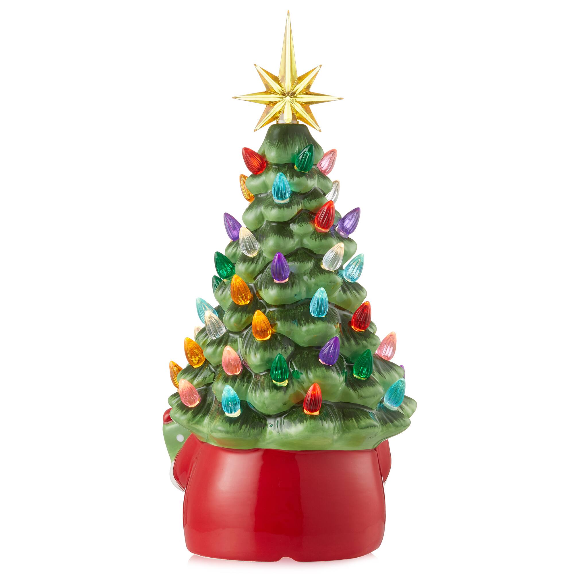 Alt View 1. Casafield - Pre-Lit Hand-Painted Ceramic Christmas Vintage Tabletop Décor - Multi.