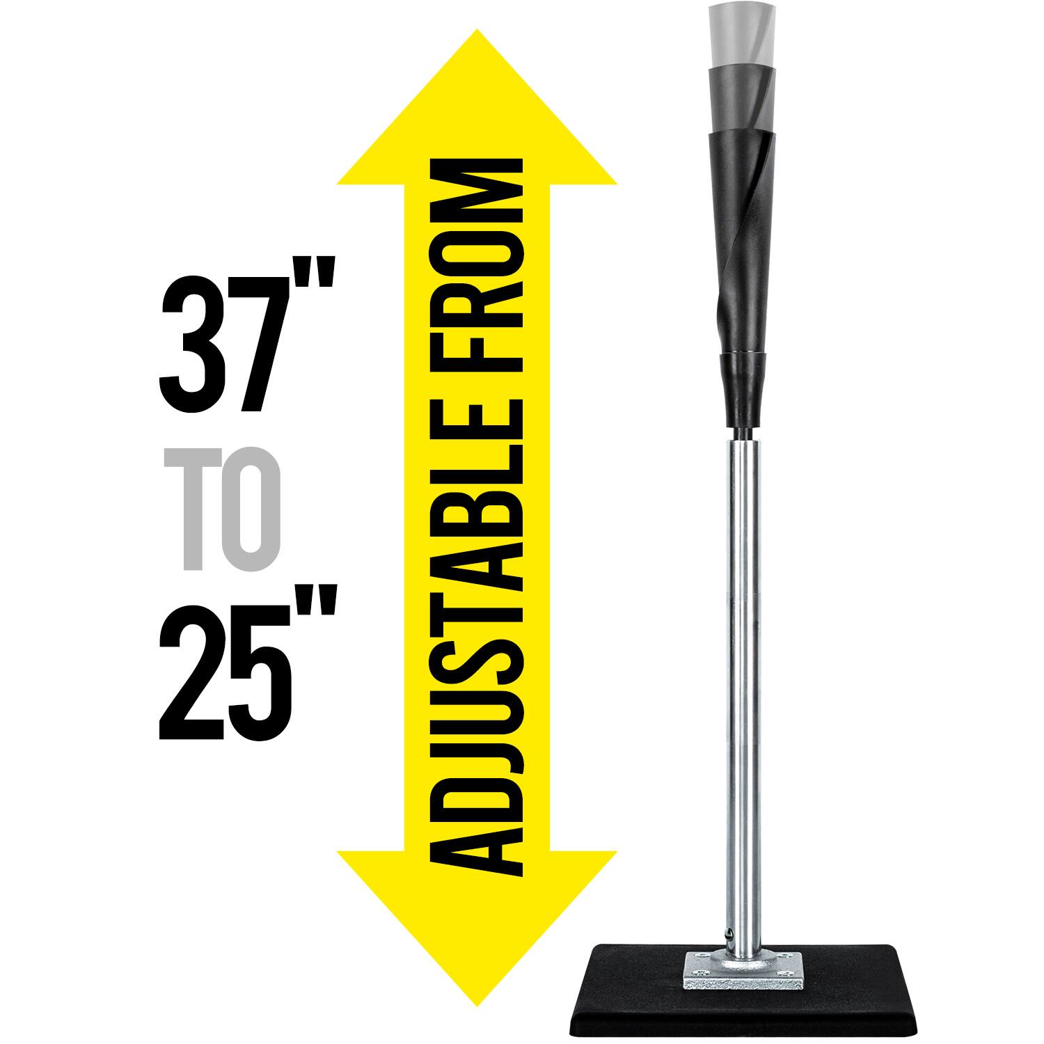 37" to 25" Adjustable from