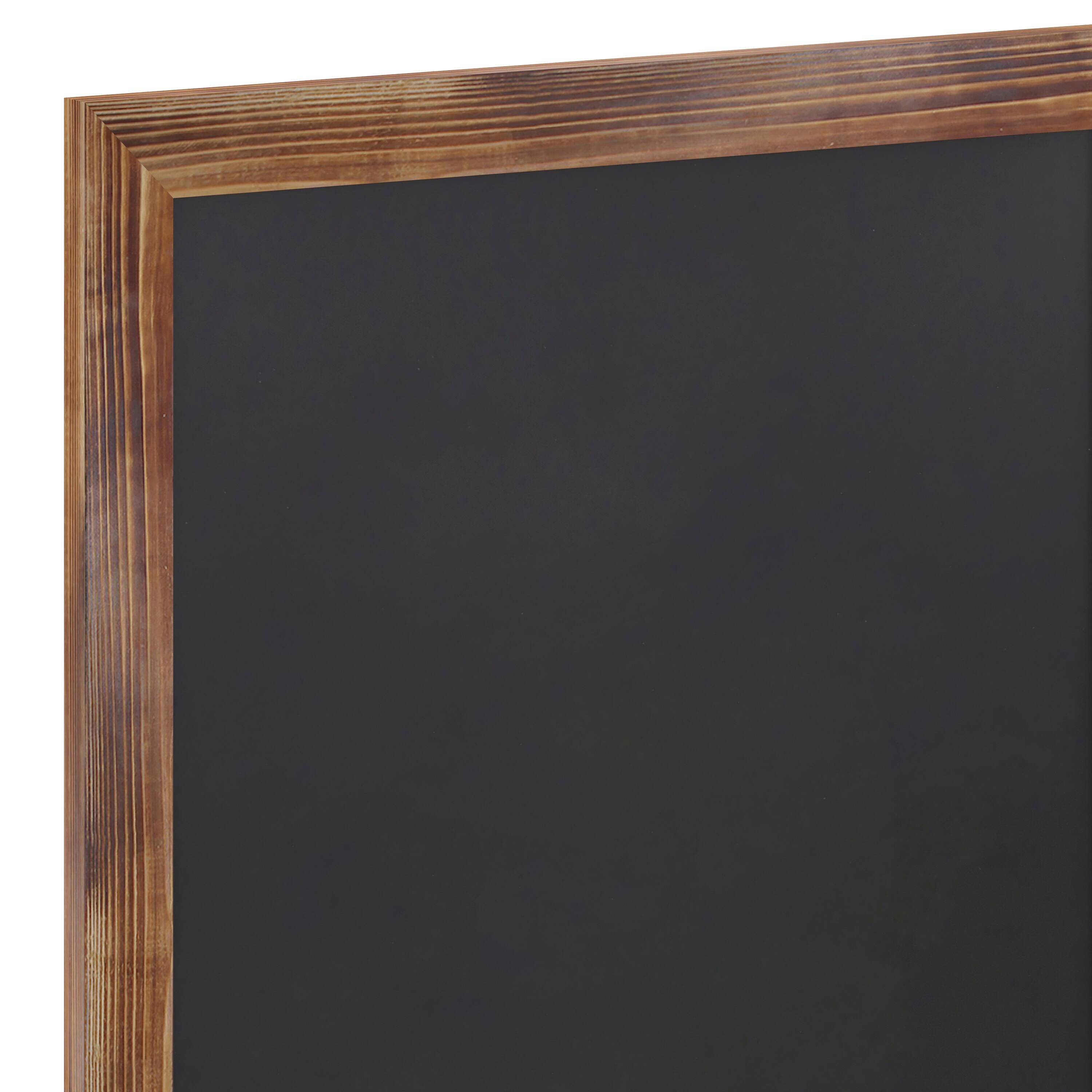 Alt View 10. Emma + Oliver - Burke Framed Decorative Wall Hanging Chalkboard with Magnetic Surface and Eraser for Weddings, Parties, Showers and More - Torched Brown.