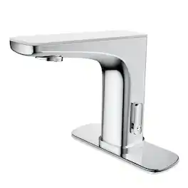Dual-Sensor Touchless Bathroom Sink Faucet with Temperature Display