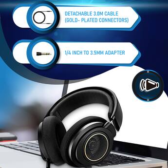 Philips Open Back Wired Over Ear Headphones With 50mm Drivers, 3m Philips Open Back Wired Over Ear Headphones With 50mm Drivers, 3m