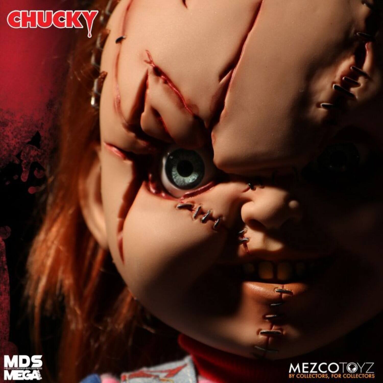 PopMarket Mezco Bride of Chucky MDS Mega Scale Talking Scarred