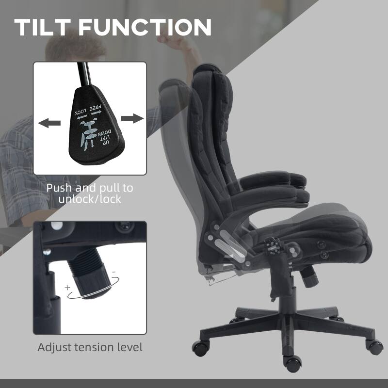 TILT FUNCTION

Push and pull to unlock/lock

Adjust tension level