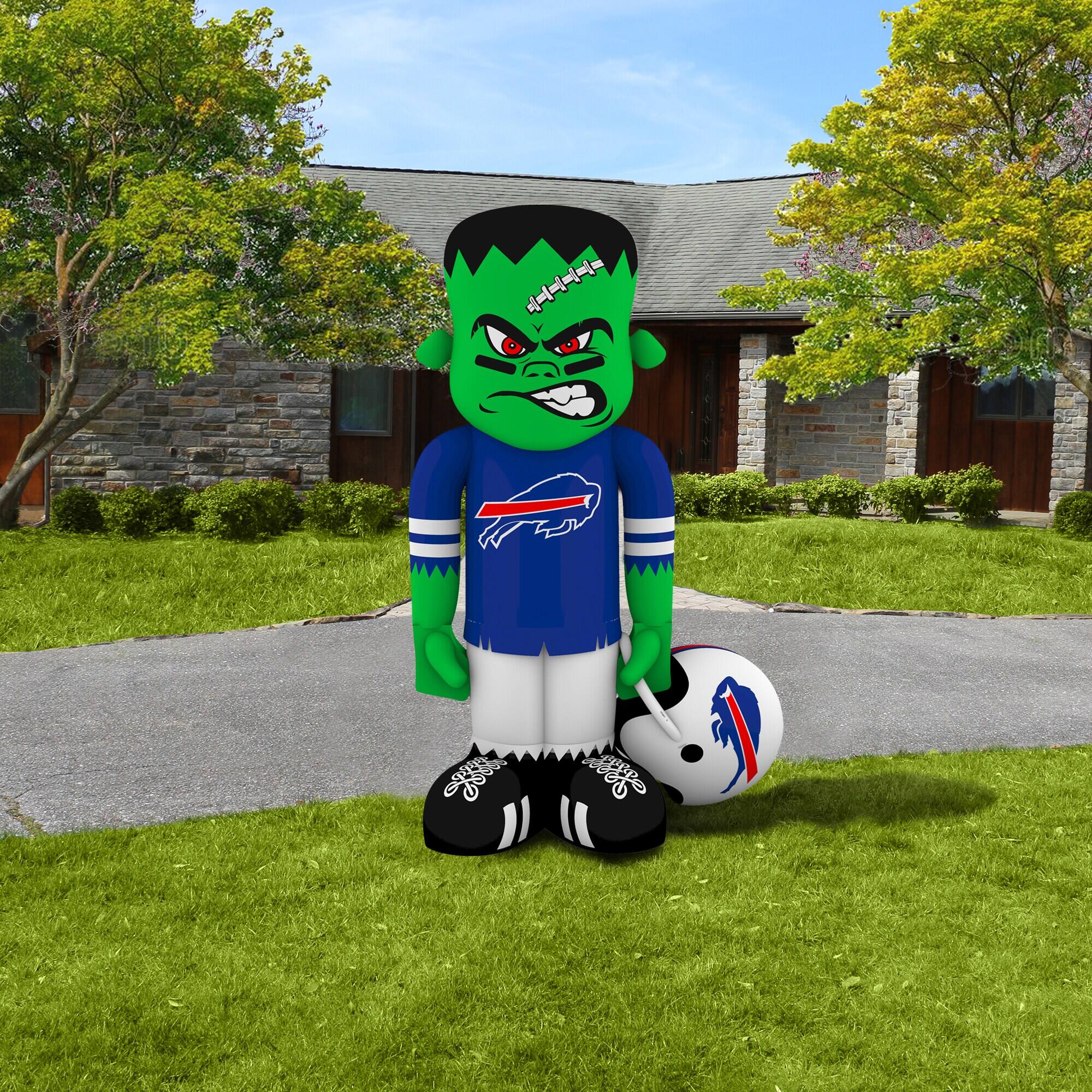 Alt View 3. Sporticulture - Buffalo Bills Halloween Lawn Inflatable Steinbacker - Multicolor.