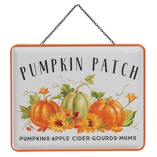 BreeBe - Pumpkin Patch Enamel Hanging Sign - Multi