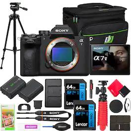 Bundle - Sony - Alpha 7 V Full-frame Mirrorless Interchangeable Lens Camera Body ILCE-7M5 + a7 V Photography Accessory Package - Black