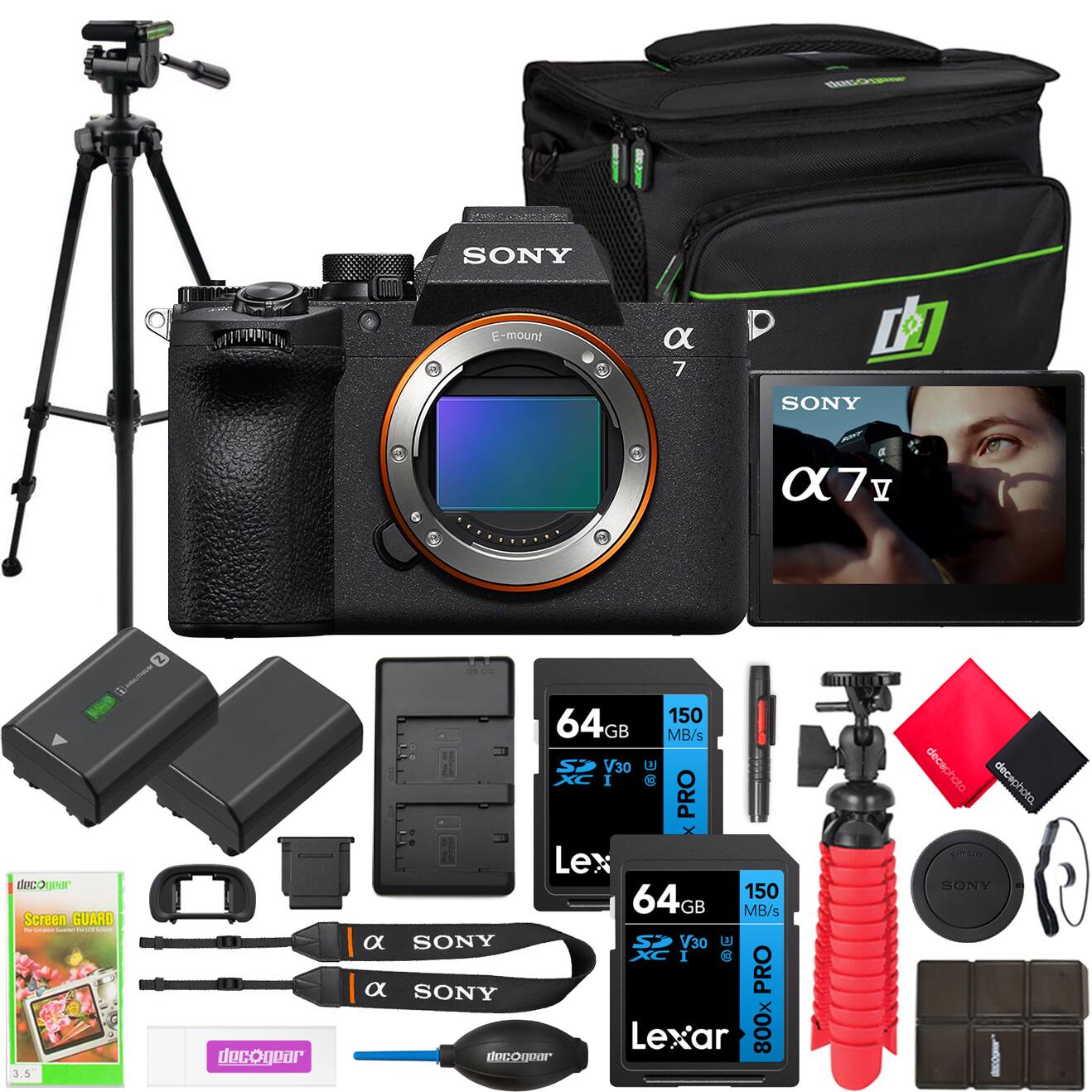 Bundle - Sony - Alpha 7 V Full-frame Mirrorless Interchangeable Lens Camera Body ILCE-7M5 + a7 V Photography Accessory Package - Black