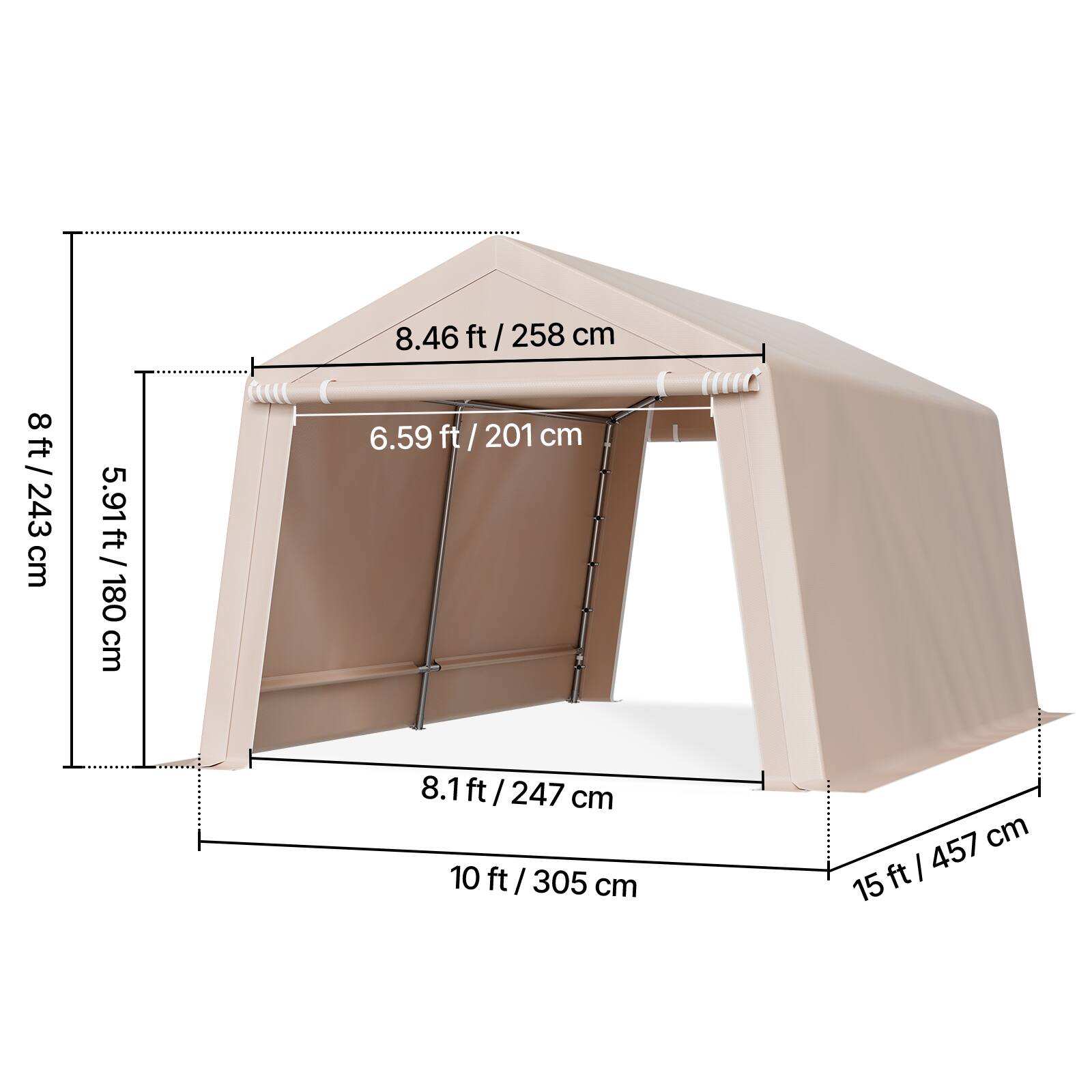 8 ft / 243 cm
5.91 ft / 180 cm
8.46 ft / 258 cm
6.59 ft / 201 cm
8.1 ft / 247 cm
10 ft / 305 cm
15 ft / 457 cm