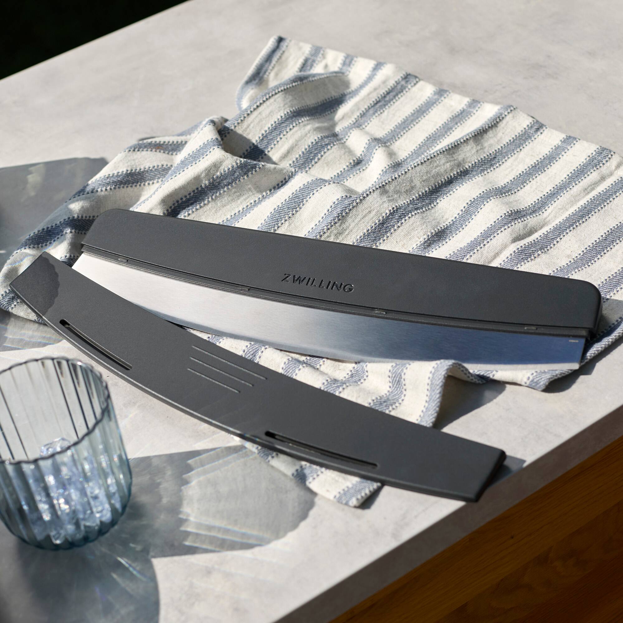 Alt View 2. ZWILLING - ZWILLING BBQ+ Stainless Steel Rocking Pizza Cutter - Stainless Steel.