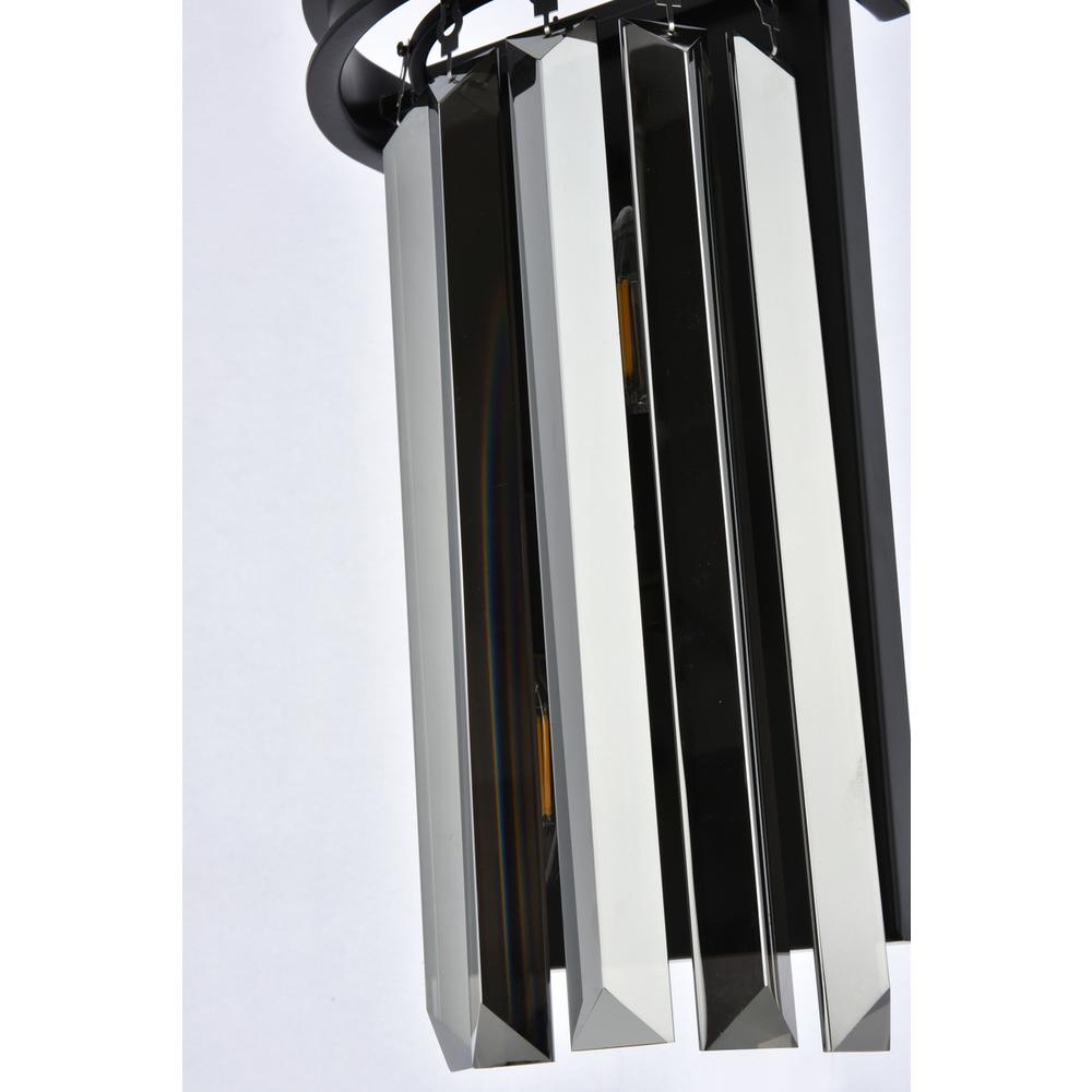 Alt View 3. Urban Classic - Sydney 2 light Matte Black Wall Sconce Silver Shade (Grey) Royal Cut Crystal - Matte Black.