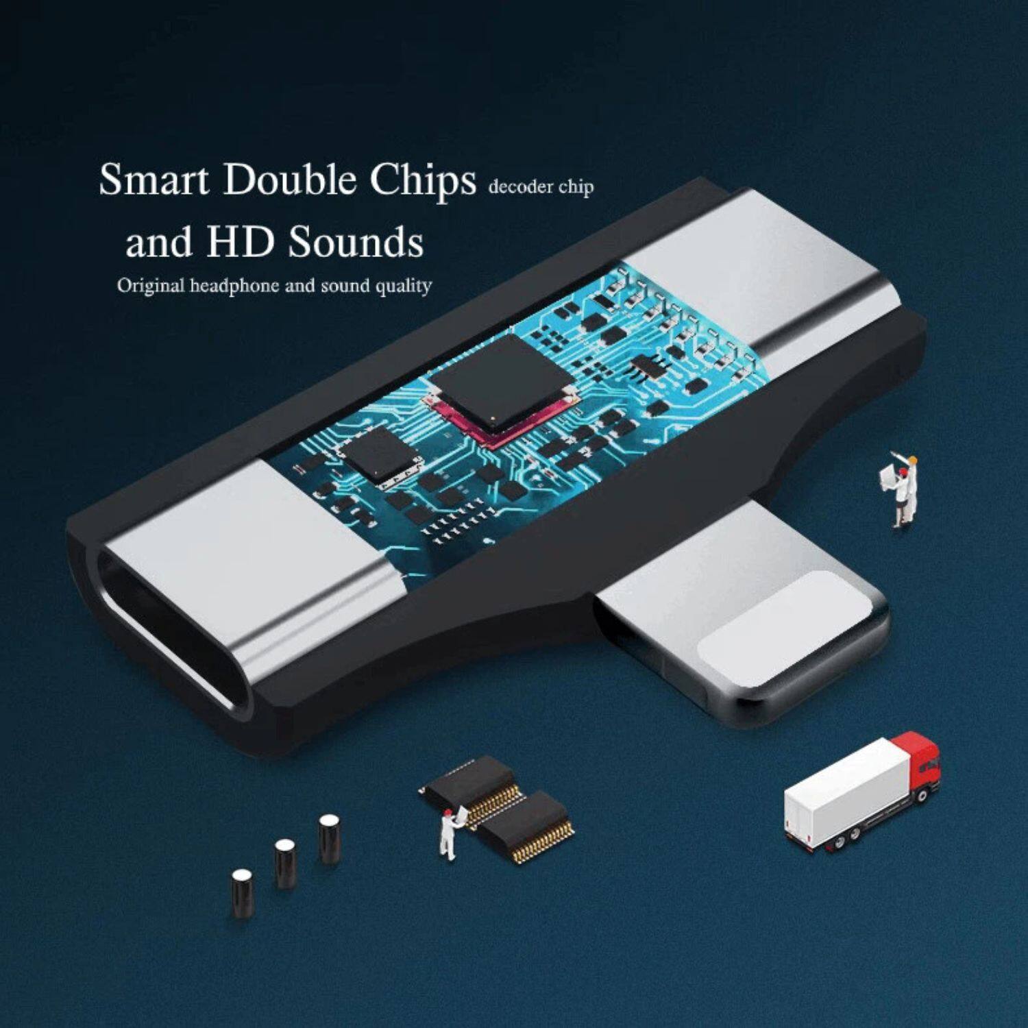 Smart Double Chips decoder chip and HD Sounds  
Original headphone and sound quality