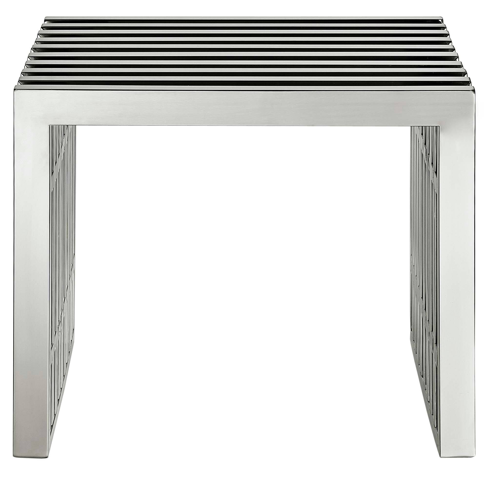 Alt View 2. Modway - Gridiron Benches Set of 3 by Modway - Silver.