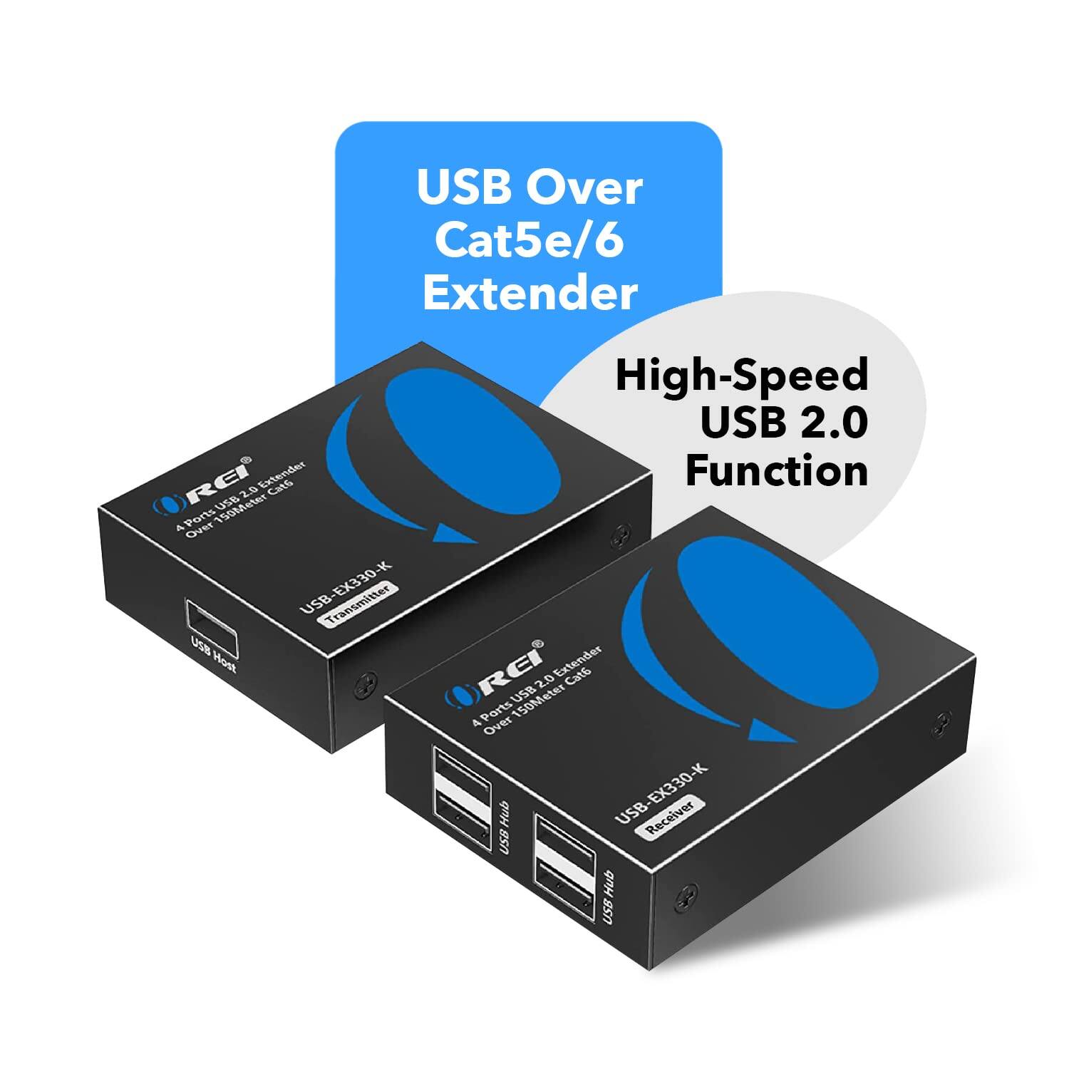 USB Over Cat5e/6 Extender RCI 2.0 Extender Cat 4 Ports use 150 Meter Over K EX330 USB Transmitter USB Host High-Speed USB 2.0 Function RCI 2.0 Extender Cat Ports USB USB 150 Meter A Parts Over K USB-EX330-K EX330- Hub USB Hub USB- Receiver USB Hub