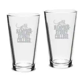 Jardine - Hampden-Sydney College Tigers Two-Piece 16oz. Classic Pub Glass Set - Multicolor