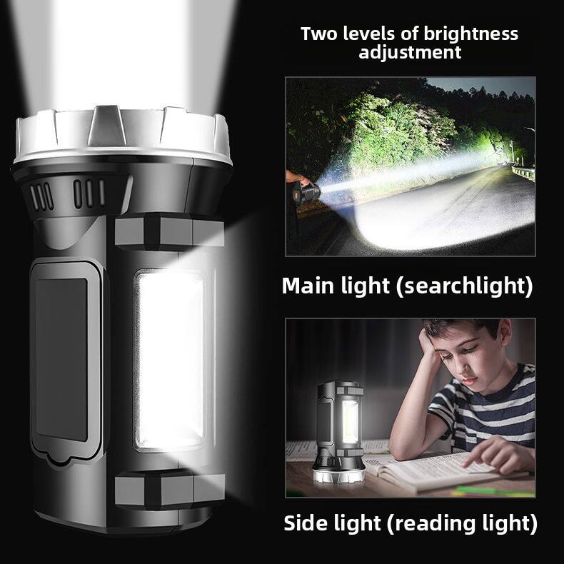 Two levels of brightness adjustment

Main light (searchlight)

Side light (reading light)