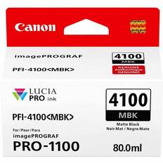 Canon
imagePROGRAF
PFI-4100<MBK>
LUCIA PRO ink
PFI-4100<MBK>
For/Pour/Para imagePROGRAF PRO-1100
4100 MBK
Genuine Authentique Genuino
Matte Black Noir Mat / Negro Mate
80.0ml