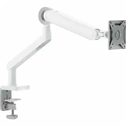 Front. Alogic - Alogic Glide Flexible Single Monitor Arm - White.