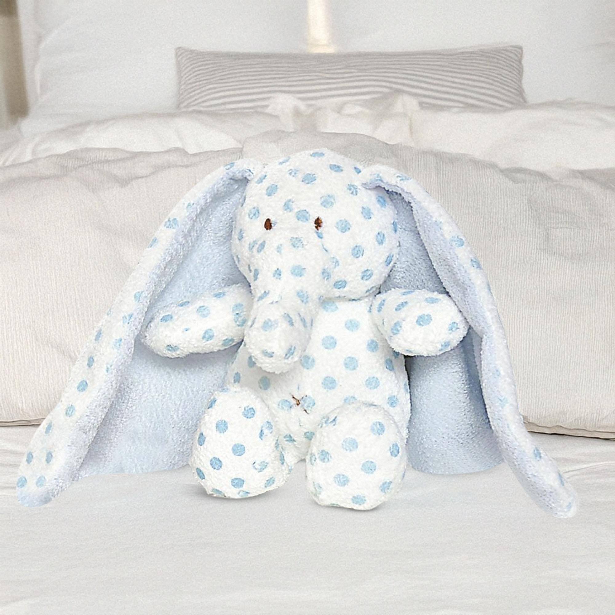 Alt View 3. TriAction Toys - Teddykompaniet Big Ears Musical Plush | Elephant - Blue.