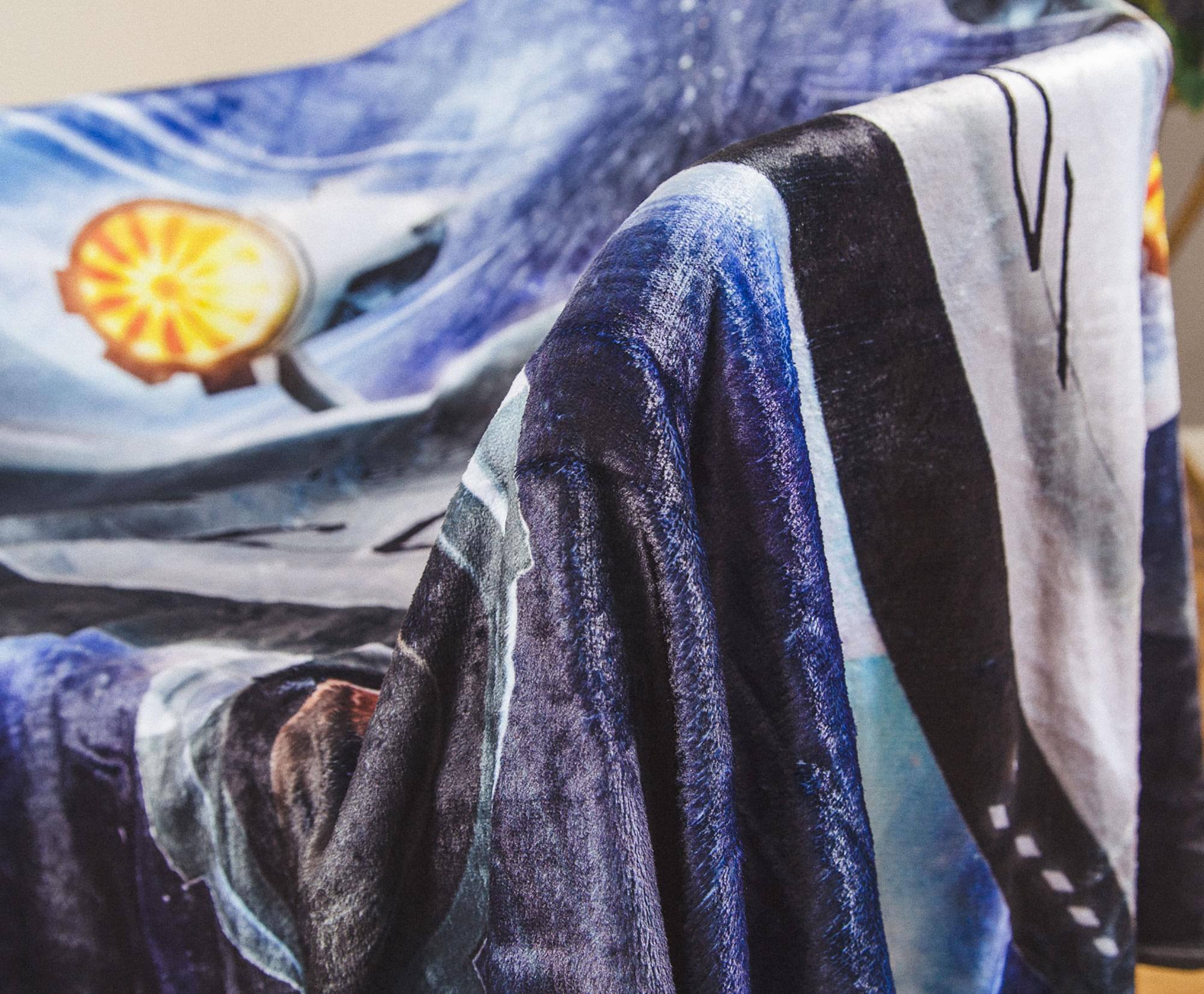 Alt View 3. Surreal Entertainment - Star Trek USS Enterprise Fleece Throw Blanket | 45 x 60 Inches - Blue.