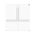 Forno Appliances - 60 in. Wide Milano 34.4 Cu. Ft. Freestanding Dual Bottom Freezer Refrigerator - White