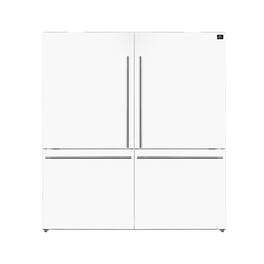 Forno Appliances - Milano 34.4 Cu. Ft. Freestanding Dual Bottom Freezer Refrigerator - White