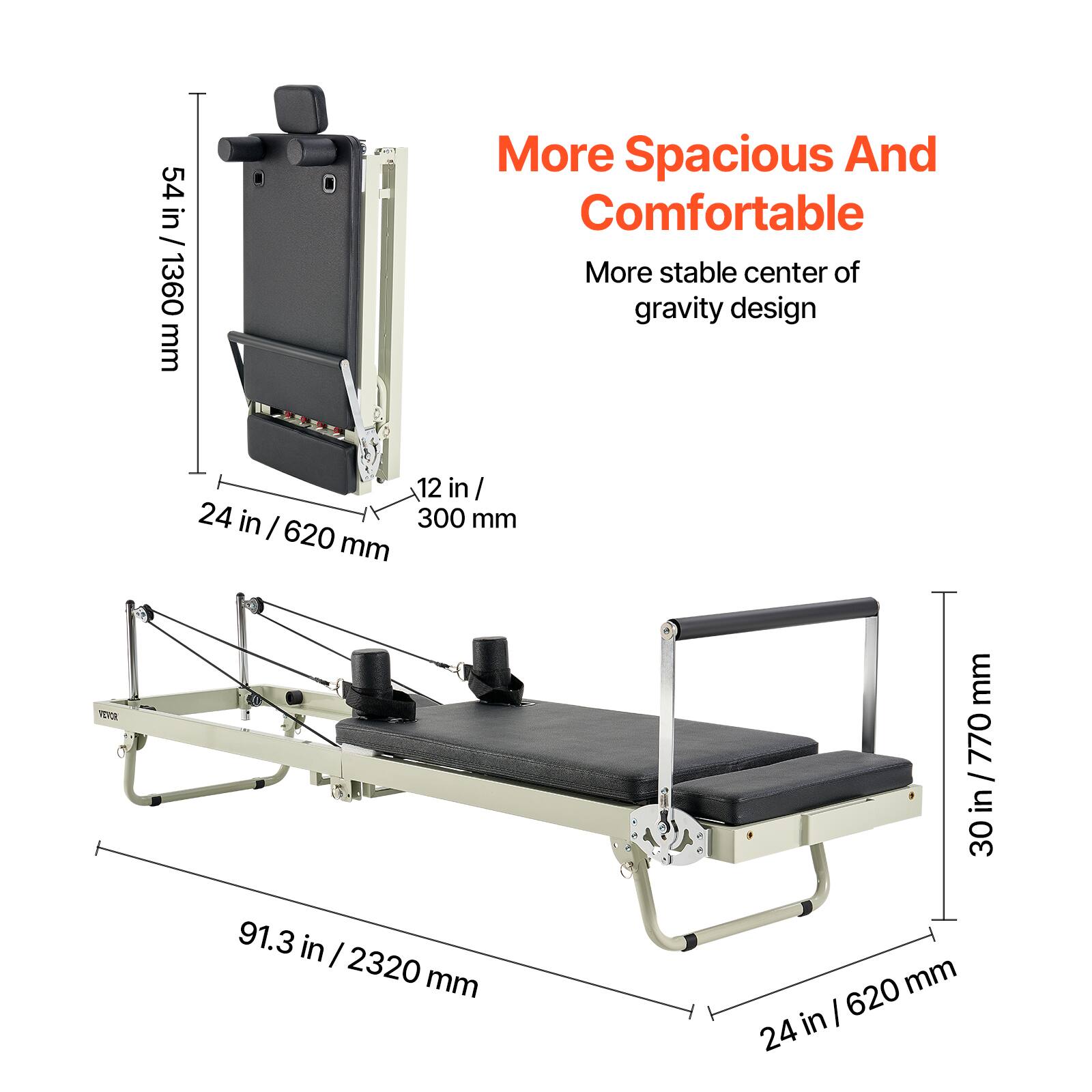 The corrected text is:

"54 in / 1360 mm
More Spacious And Comfortable
More stable center of gravity design
12 in / 24 in
300 mm
620 mm
1EHR
91.3 in / 2320 mm
770 mm
30 in / 770 mm
24 in / 600 mm"