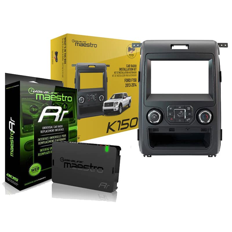 Maestro - KIT-F150 Installation Dash Kit + ADS-MRR Interface Module Compatible with Ford F-150 Models - Black