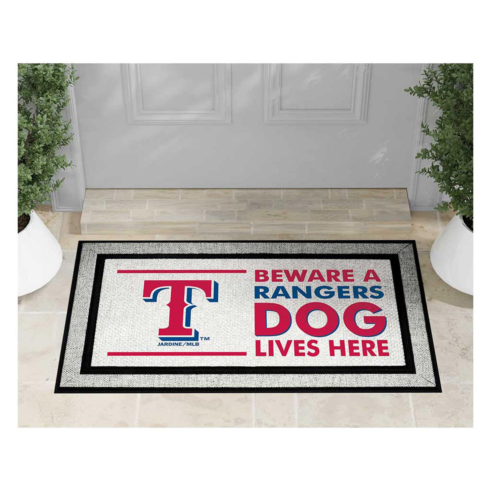 BEWARE A RANGERS F DOG TM JARDINE/MLB LIVES HERE