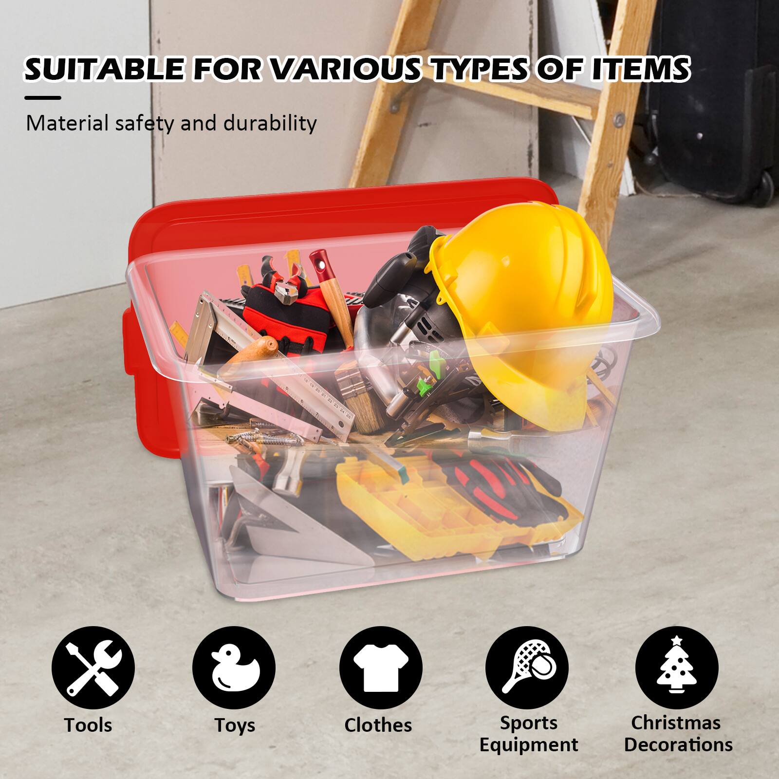 SUITABLE FOR VARIOUS TYPES OF ITEMS  
Material safety and durability  

- Tools  
- Toys  
- Clothes  
- Sports Equipment  
- Christmas Decorations