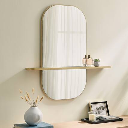 Front. Modway - Solstice Oval Mirror - Brown.