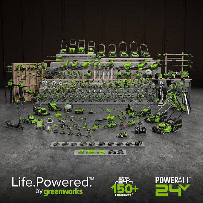 Life. Powered.  
by greenworks  

POWERALL 24V  
150+ PRODUCTS