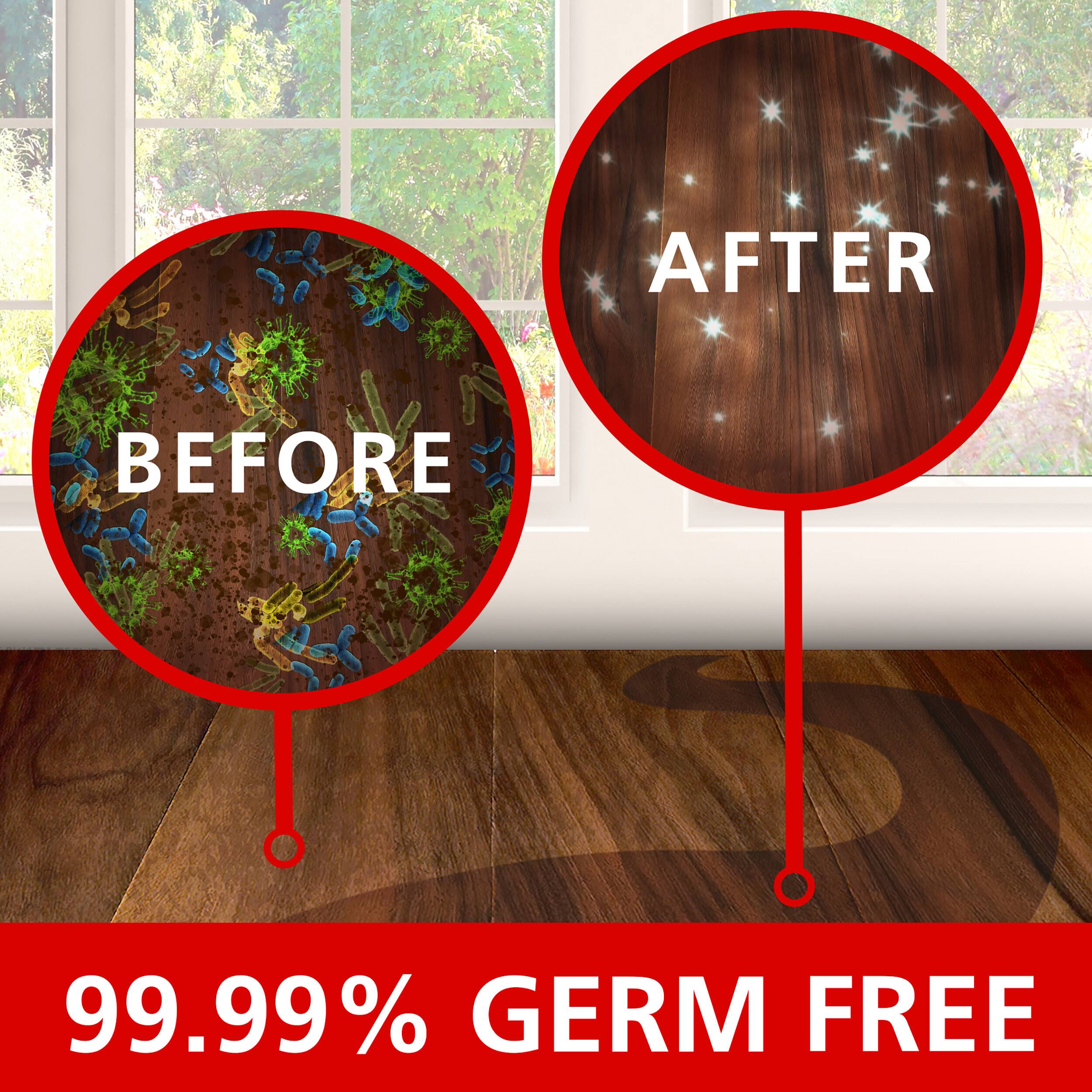 BEFORE AFTER 99.99% GERM FREE