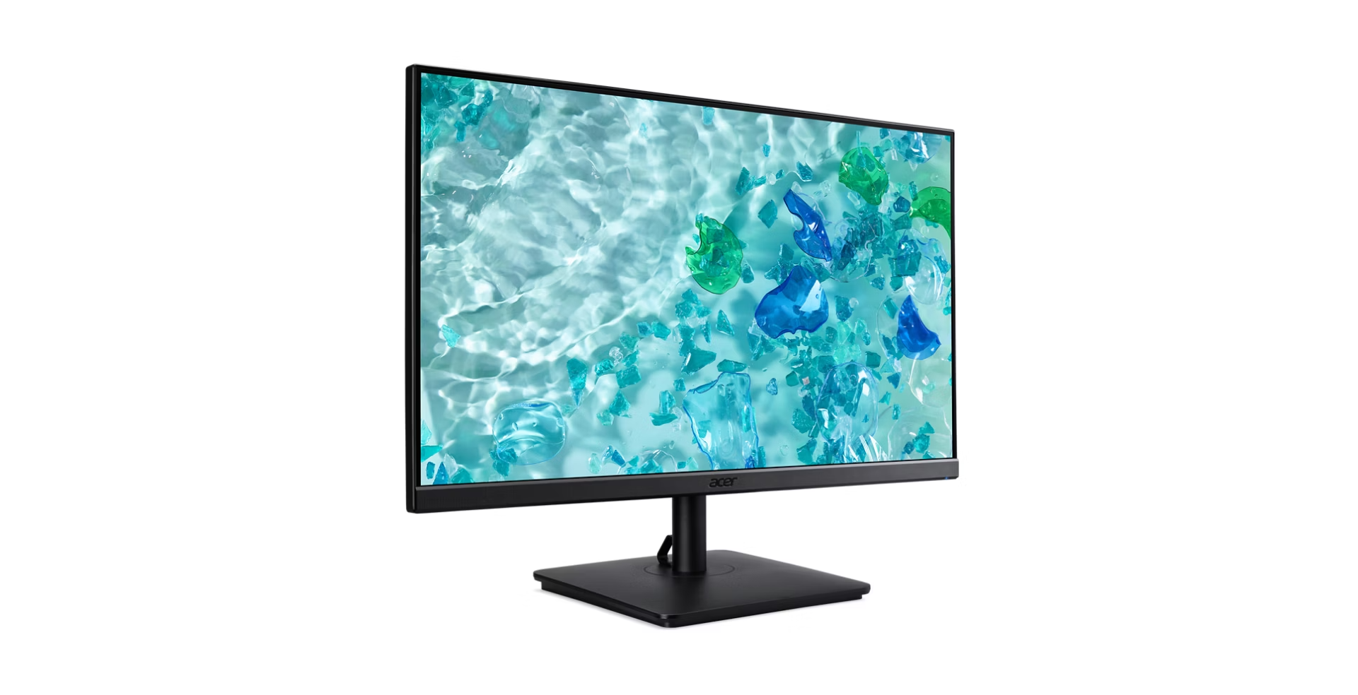 Angle. Acer - Vero 22" FHD IPS Monitor, 4ms Response Time, Anti-Glare, 250 nits Brightness, Built-in Speaker & DKZ Hub w/HDMI cable - Black.