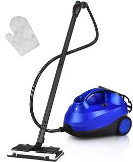 SKONYON - 2000W Steam Cleaner with 1.5L Tank Multi Surface Attachments High Temperature Steam and Long Run Time - Blue