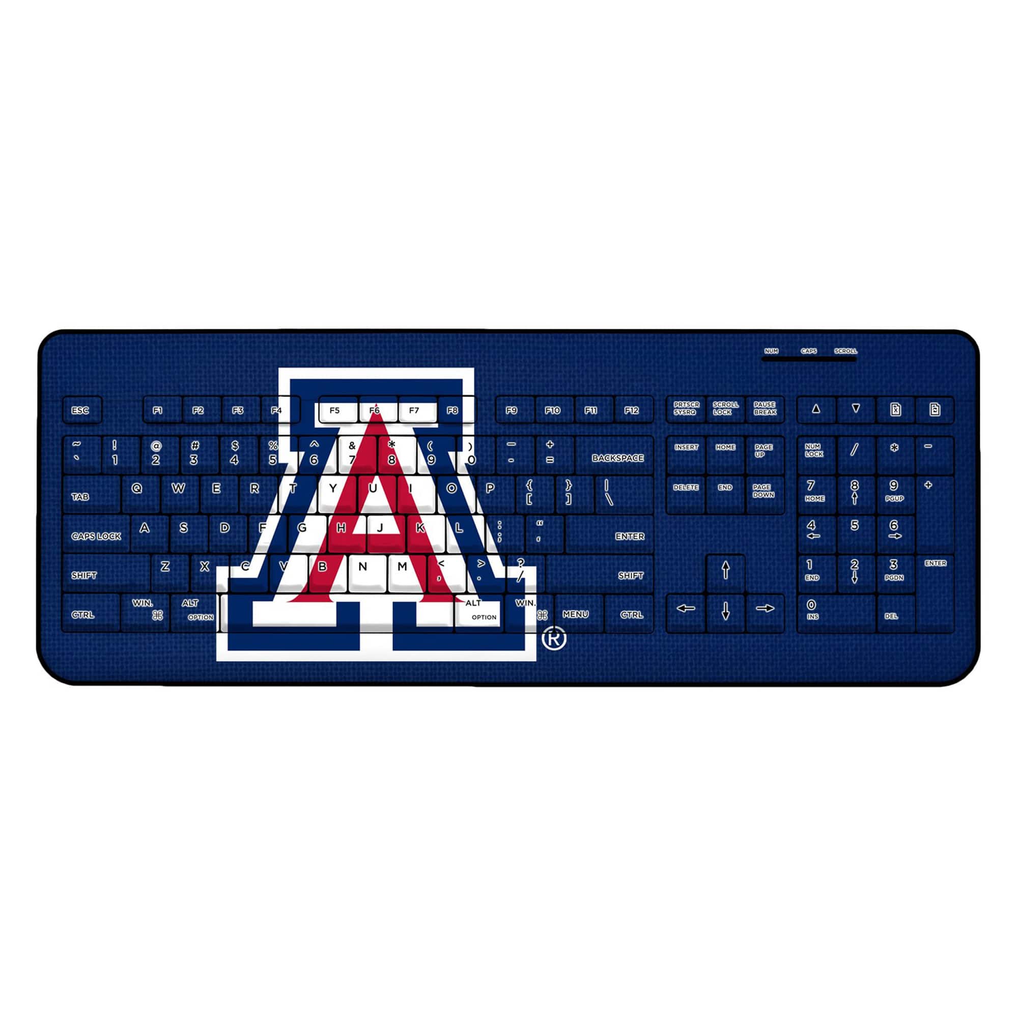 Photos - Keyboard Solid Design Keyscaper - Arizona Wildcats  Wireless  - Multicolor 4897076 