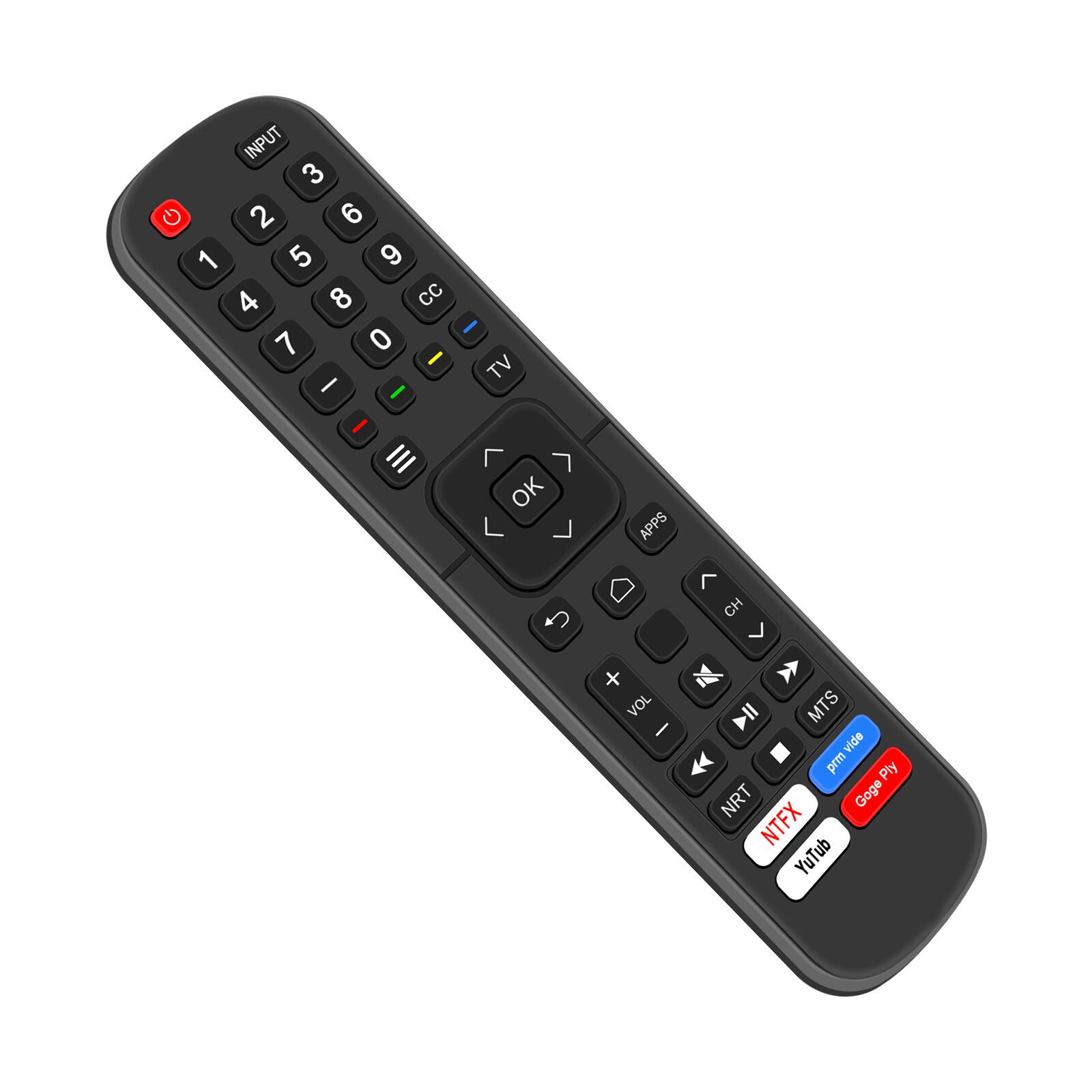INPUT 3 G 2 6 1 5 9 4 8 CC  7 0 I TV I I  
E  
7  OK L  
APPS  
CH  
+ VOL I  
MTS vide prm Ply NRT Goge NTFX YuTub