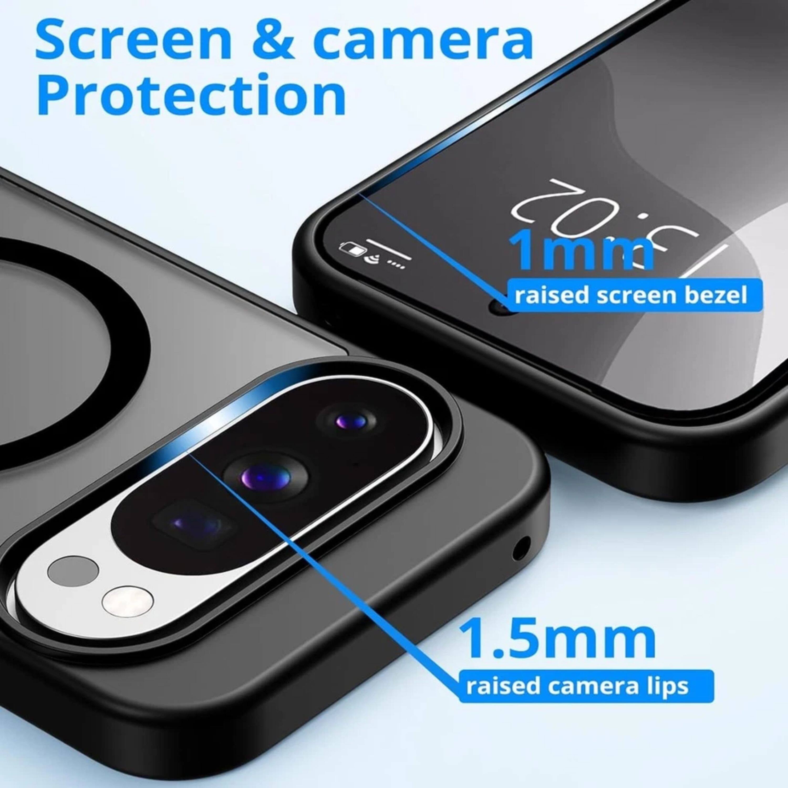 Screen & camera Protection  
1mm raised screen bezel  
1.5mm raised camera lips